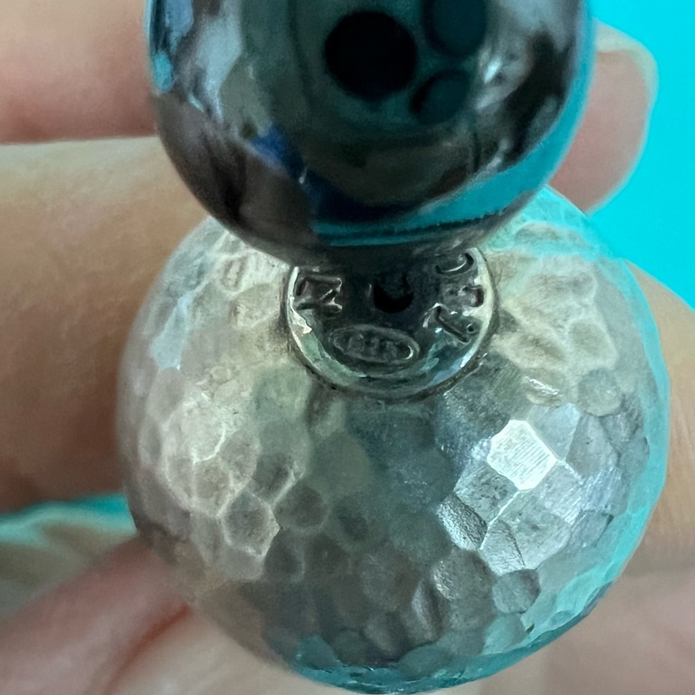 🔴Authentic LIKE NEW 🔴TIFFANY & CO Gemstone Hematite Bead Straight Up Necklace - Picture 8 of 11